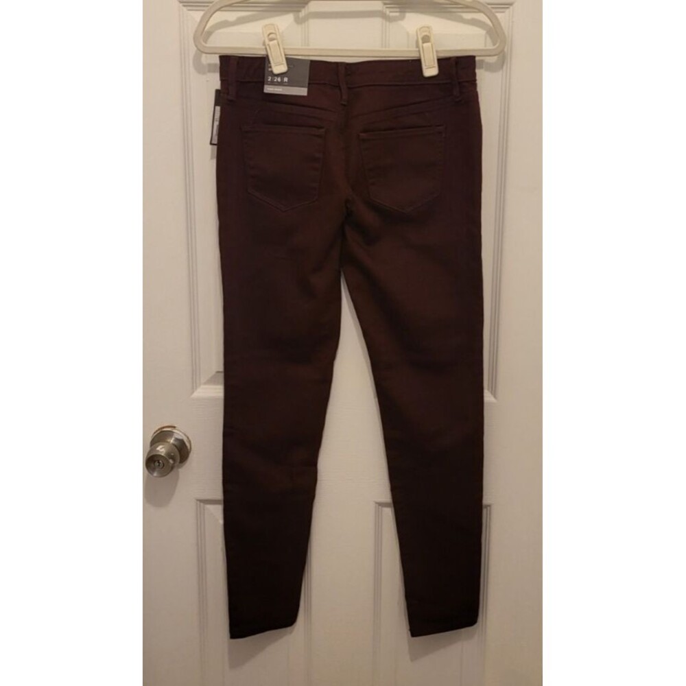 Mossimo Maroon Stretch Jeans Women's Size 2 - Picture 2 of 5